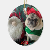 Gepersonaliseerde foto Pet Memorial Ornament (Links)