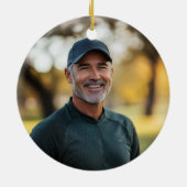Gepersonaliseerde Foto Pickleball Kerst Ornament (Achterkant)