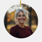 Gepersonaliseerde Foto Pickleball Kerst Ornament (Achterkant)