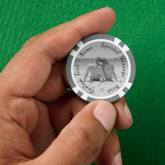 Gepersonaliseerde Foto Pokerfiches met Aangepaste Poker Chips (Hand)