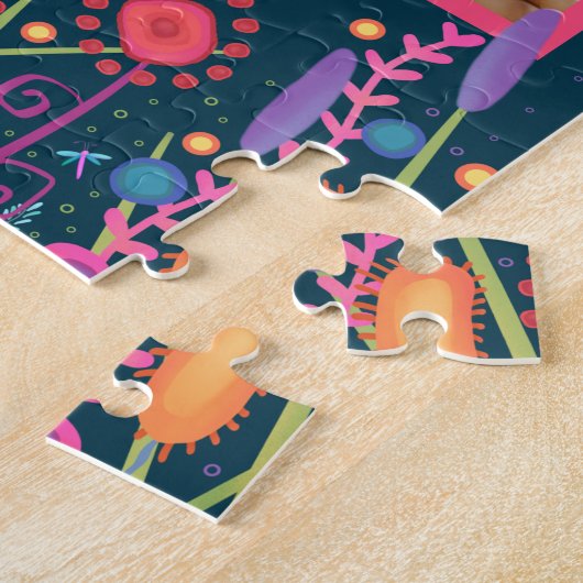 Gepersonaliseerde foto puzzel Inspirivity Wildflow Legpuzzel (Zijkant)