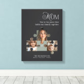 Gepersonaliseerde foto Puzzel Stuk Art Mom + 2 nam Canvas Afdruk (Insitu (Houten vloer))