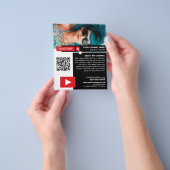 Gepersonaliseerde foto & QR-code, YouTube - Vlogge Flyer (Hand)