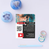 Gepersonaliseerde foto & QR-code, YouTube - Vlogge Flyer (Enkel)