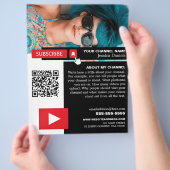 Gepersonaliseerde foto & QR-code, YouTube - Vlogge Flyer (Hand)