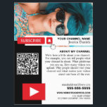 Gepersonaliseerde foto & QR-code, YouTube - Vlogge Flyer<br><div class="desc">Gepersonaliseerde Foto & QR Code,  Youtube - Vlogger Adverteren Flyer door The Visitekaartje Store.</div>