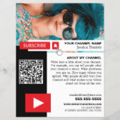 Gepersonaliseerde foto & QR-code, YouTube - Vlogge Flyer (Voorkant)