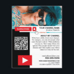 Gepersonaliseerde foto & QR-code, YouTube - Vlogge Flyer<br><div class="desc">Gepersonaliseerde Foto & QR Code,  Youtube - Vlogger Adverteren Flyer door The Visitekaartje Store.</div>
