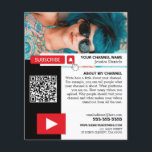 Gepersonaliseerde foto & QR-code, YouTube - Vlogge Flyer<br><div class="desc">Gepersonaliseerde Foto & QR Code,  Youtube - Vlogger Adverteren Flyer door The Visitekaartje Store.</div>