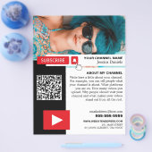 Gepersonaliseerde foto & QR-code, YouTube - Vlogge Flyer (Enkel)