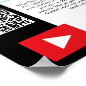 Gepersonaliseerde foto & QR-code, YouTube - Vlogge Poster (Hoek)