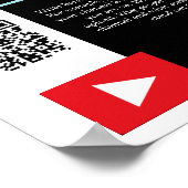 Gepersonaliseerde foto & QR-code, YouTube - Vlogge Poster (Hoek)