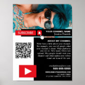 Gepersonaliseerde foto & QR-code, YouTube - Vlogge Poster (Voorkant)