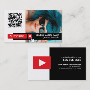 Gepersonaliseerde foto & QR-code, YouTube - Vlogge Visitekaartje