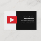 Gepersonaliseerde foto & QR-code, YouTube - Vlogge Visitekaartje (Achterkant)