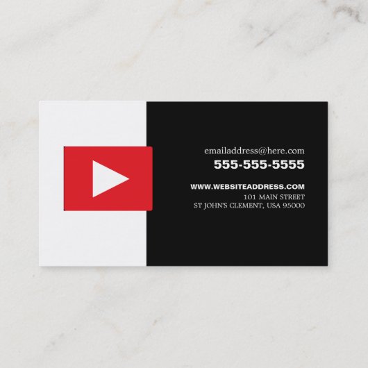 Gepersonaliseerde foto & QR-code, YouTube - Vlogge Visitekaartje (Achterkant)