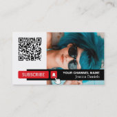Gepersonaliseerde foto & QR-code, YouTube - Vlogge Visitekaartje (Voorkant)