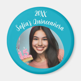 Gepersonaliseerde foto Quinceañera Verjaardag Keep Magneet