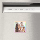 Gepersonaliseerde foto Rainbow Kleurrijke Elegante Magneet (Insitu (Vaatwasser))