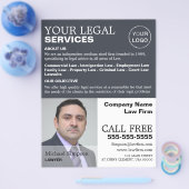 Gepersonaliseerde foto rechtskundige diensten adve flyer (Enkel)