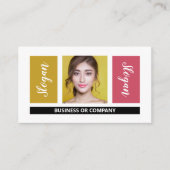 Gepersonaliseerde foto - Retro stijl Visitekaartje (Voorkant)