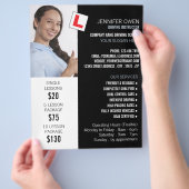 Gepersonaliseerde foto, rijschool, instructeur flyer (Hand)