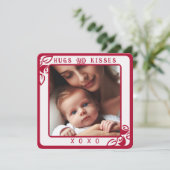 Gepersonaliseerde Foto Rode Bloemen Knuffels en Ku (Staand voorkant)