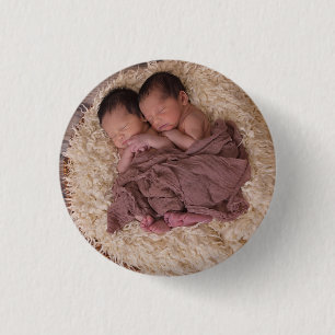 Gepersonaliseerde foto ronde button 3,2 cm