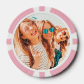 Gepersonaliseerde foto roze genummerd 250 Value sp Poker Chips (Voorkant)