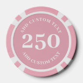 Gepersonaliseerde foto roze genummerd 250 Value sp Poker Chips (Achterkant)