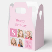 Gepersonaliseerde Foto roze meisjes verjaardag Bedankdoosjes (Geopend)