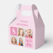 Gepersonaliseerde Foto roze meisjes verjaardag Bedankdoosjes (Voorkant Zijde)