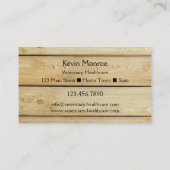 Gepersonaliseerde foto Rustic Wood Visitekaartje (Achterkant)