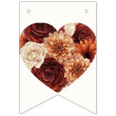 Gepersonaliseerde Foto Rustieke Herfst Bloemenbrui Vlaggetjes (Tweede vlag)