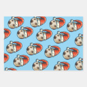 Gepersonaliseerde foto Santa Candy Cane Inpakpapier Vel (Voorkant)