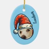 Gepersonaliseerde foto Santa Pet Custom Keramisch Ornament (Voorkant)
