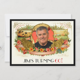 Gepersonaliseerde Foto Sigaar Box Label Party Uitn Kaart