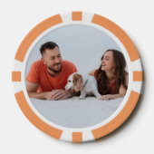 Gepersonaliseerde foto Sinaasappel genummerd 50 wa Poker Chips (Voorkant)