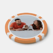 Gepersonaliseerde foto Sinaasappel genummerd 50 wa Poker Chips (Enkel)