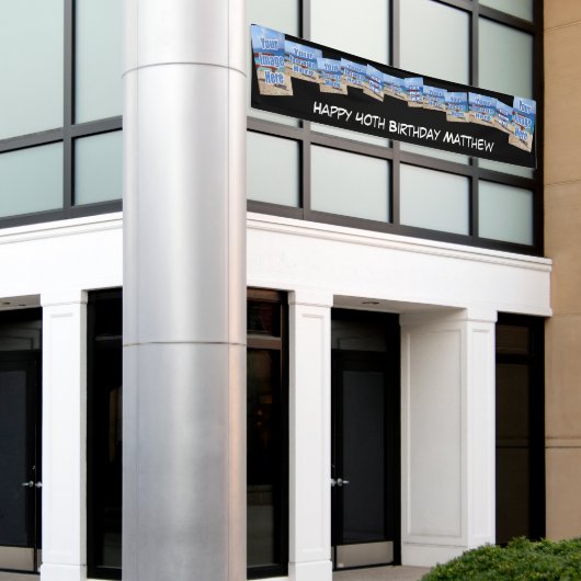 Gepersonaliseerde foto sjabloon Verjaardag / ander Spandoek (Buitenkant Gebouw)