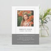 Gepersonaliseerde foto sjabloon voor afstudeerders kaart (Staand voorkant)