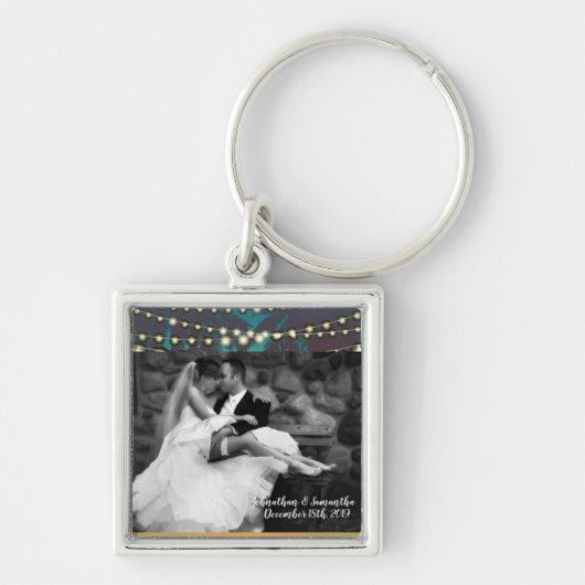 Gepersonaliseerde foto Sleutelhanger Beach Sunset  (Voorkant)