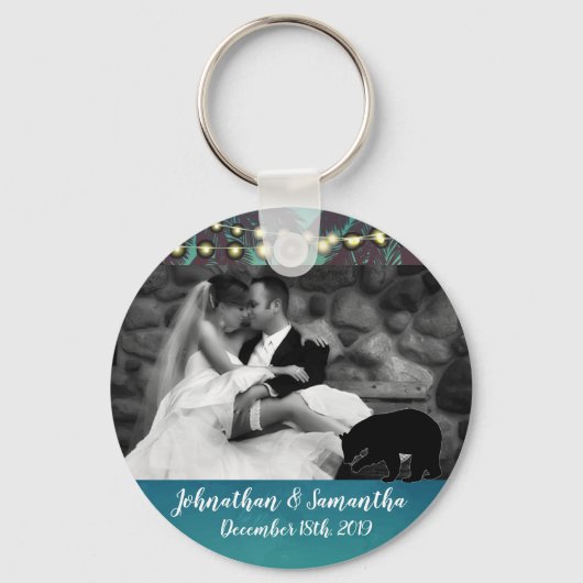 Gepersonaliseerde foto Sleutelhanger Beach Sunset  (Voorkant)