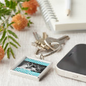 Gepersonaliseerde foto Sleutelhanger Boho Cacti Ca (Zijkant)