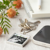 Gepersonaliseerde Foto Sleutelhanger Boho Llama Bo (Zijkant)