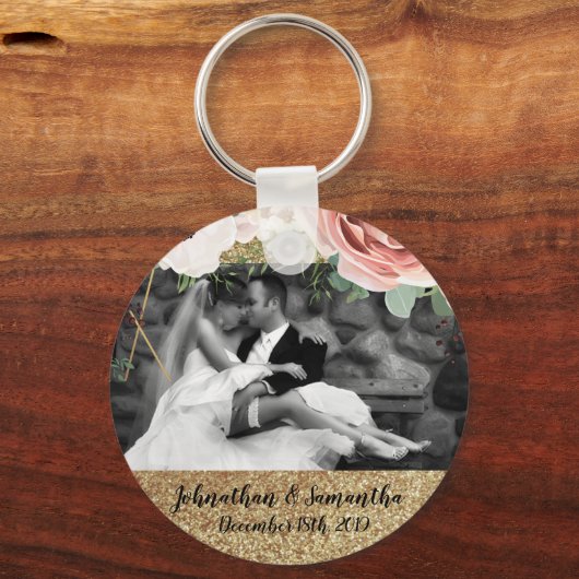 Gepersonaliseerde Foto Sleutelhanger Geometric Gar (Voorkant)