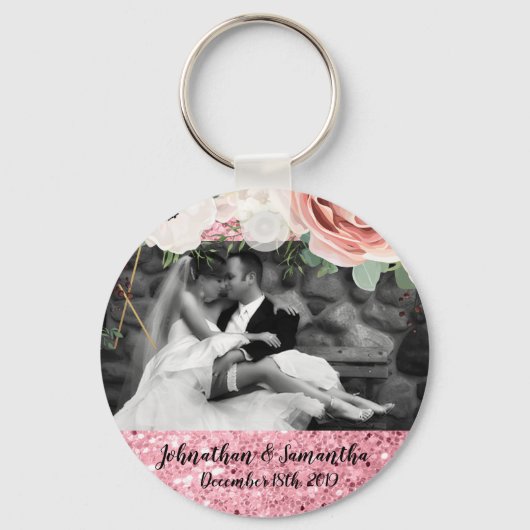 Gepersonaliseerde Foto Sleutelhanger Geometric Gar (Voorkant)