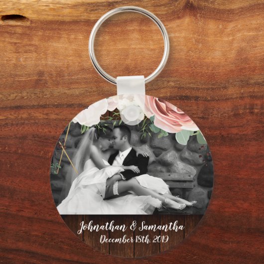 Gepersonaliseerde Foto Sleutelhanger Geometric Gar (Voorkant)