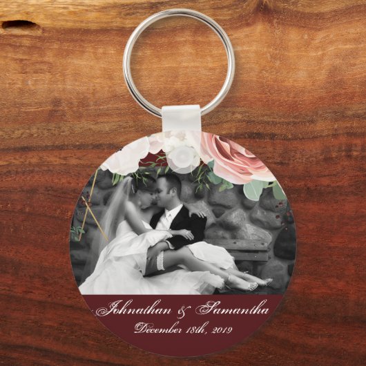 Gepersonaliseerde Foto Sleutelhanger Geometrische  (Voorkant)