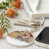 Gepersonaliseerde foto Sleutelhanger, gepersonalis Sleutelhanger (Voorkant Rechts)
